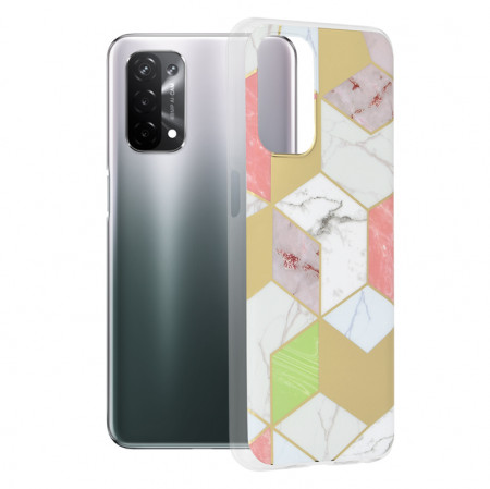 Husa Oppo A54 5G / A74 5G / OnePlus Nord N200 5G Marble Series, Techsuit - Purple Hex