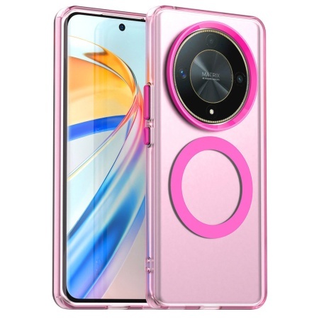 Husa pentru Honor Magic6 Lite, SKYDDAR INOVATION, CandyCase, Magsafe, set cu sticker, Roz