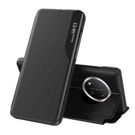 Husa pentru Honor X9c / Magic7 Lite tip carte, Eco View Leather - Negru