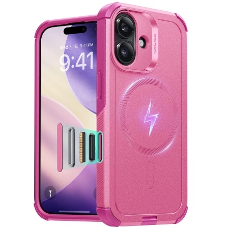 Husa pentru iPhone 17, Magsafe, ESR Cyber Halolock, Roz