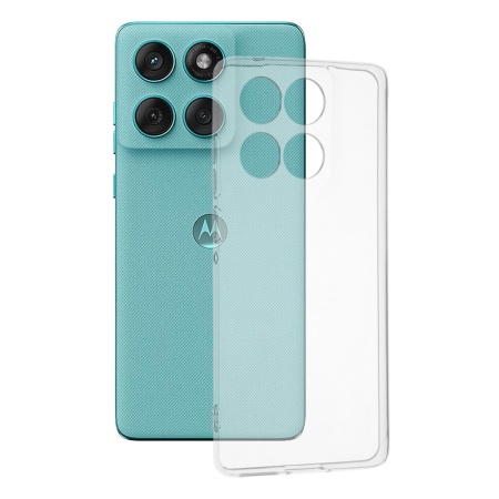 Husa pentru Motorola Edge 60 Fusion, SKYDDAR INNOVATION, ClearGuard, din silicon transparent, Transparenta, set cu sticker
