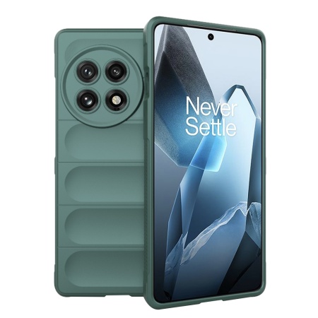 Husa pentru OnePlus 13, SKYDDAR INNOVATION, Magic Shield, din Silicon Mat, set cu sticker, Verde