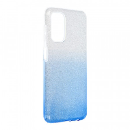 Husa pentru Samsung Galaxy A13 4G din silicon lucios, Skyddar Shining - Transparent / Albastru