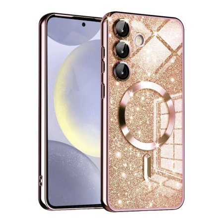 Husa pentru Samsung Galaxy A15 4G / Galaxy A15 5G Design Antisoc, Fundal Detasabil 2-in-1, Protectie Superioara, Margini Ridicate - Roz auriu