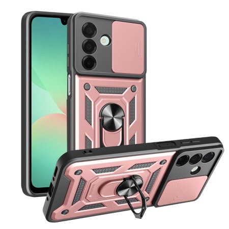 Husa pentru Samsung Galaxy A26 5G, SKYDDAR INNOVATION, CamShield, Roz, set cu sticker