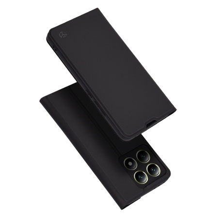 Husa pentru Xiaomi 14T, SKYDDAR INNOVATION, Magskin Book, tip Carte cu Portofel Interior, set cu sticker, Negru