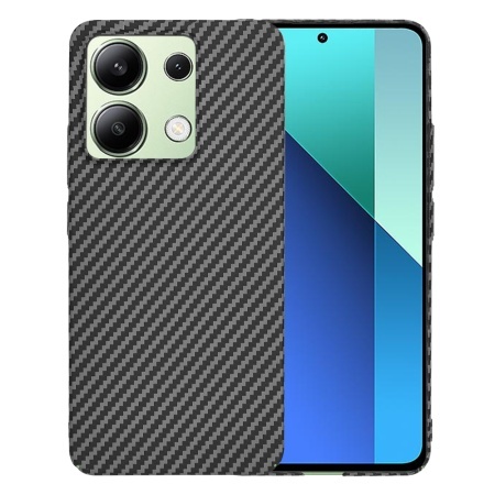 Husa pentru Xiaomi Redmi Note 13 4G, SKYDDAR INNOVATION, textura carbon, Carbonite FiberShell, set cu sticker, Negru,