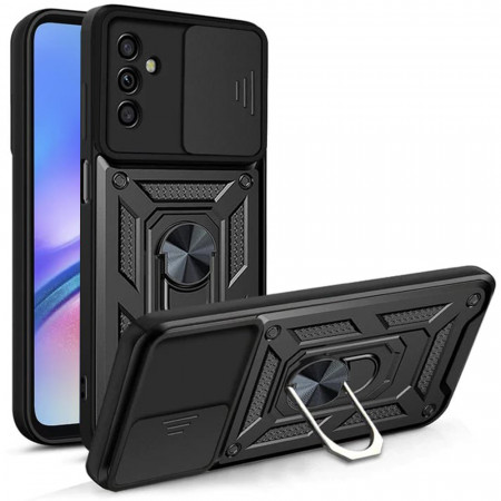 Husa Samsung Galaxy A05s cu inel magnetic, Techsuit CamShield - Negru