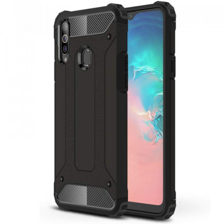 Husa Samsung Galaxy A20s din plastic dur, Techsuit Hybrid Armor - Negru