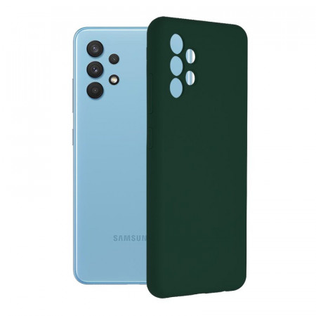 Husa Samsung Galaxy A32 4G din silicon moale, Techsuit Soft Edge - Dark Green