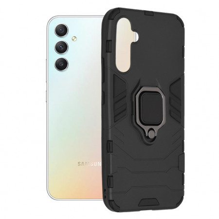 Husa Samsung Galaxy A34 5G cu inel, Techsuit Silicone Shield - Negru