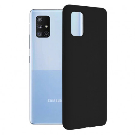 Husa Samsung Galaxy A71 din silicon moale, Techsuit Soft Edge - Negru