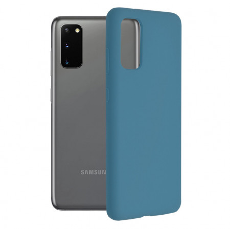 Husa Samsung Galaxy S20 din silicon moale, Techsuit Soft Edge - Denim Blue