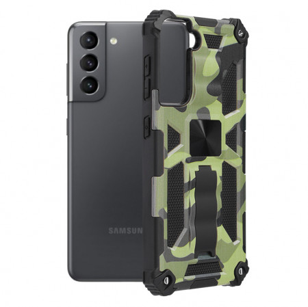 Husa Samsung Galaxy S21, Blazor Series, Techsuit - Camo Lime
