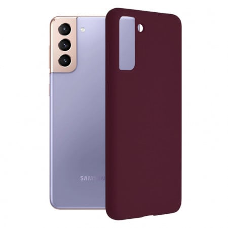 Husa Samsung Galaxy S21 din silicon moale, Techsuit Soft Edge - Plum Violet