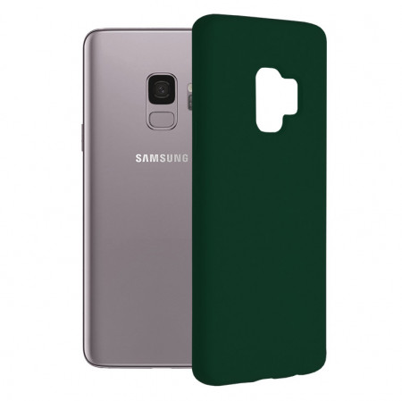 Husa Samsung Galaxy S9 Plus din silicon moale, Techsuit Soft Edge - Dark Green
