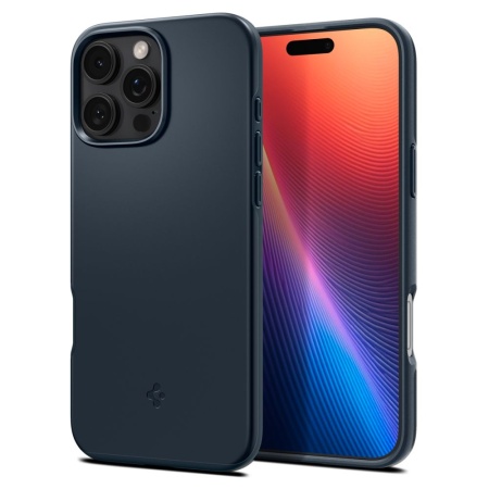 Husa slim iPhone 16 Pro Max, Spigen Thin Fit - Albastru inchis