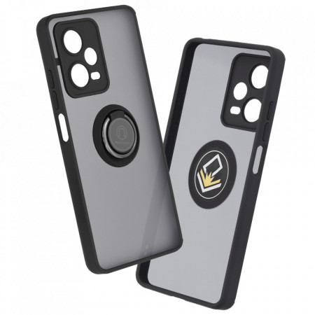 Husa Xiaomi Redmi Note 12 Pro cu inel, Techsuit Glinth - Negru