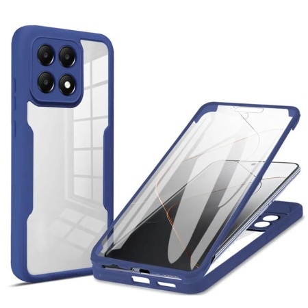 [Pachet 360°] Husa + Folie Xiaomi Poco F6 Pro, SKDR ColorShield 360° - Albastru