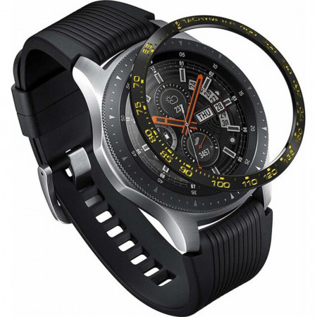 Rama pentru Samsung Galaxy Watch 46mm / Gear S3 Classic / Gear S3 Frontier, Ringke Bezel Styling - Black Yellow