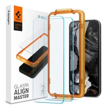 [SET 2x] Folie sticla securizata Google Pixel 8a, Glas.tR Align Master, Spigen, Transparent