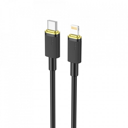 Cablu de date (U109), USB Type-C to Lightning, PD 20W, 3A, 1.2m, HOCO - Negru