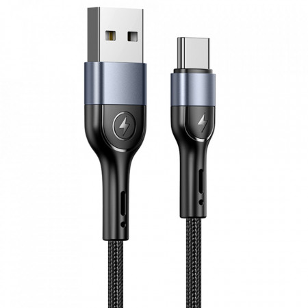 Cablu de date USB la Type-C, 2A, 1M, USAMS U55 - Negru