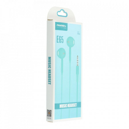 Casti In-Ear cu Jack 3.5mm si Microfon (PA-E65) - Albastru