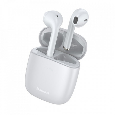 Casti Wireless TWS W04 cu Bluetooth 5.0, Baseus (NGW04-02) - Alb
