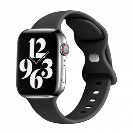 Curea silicon smartwatch Apple Watch 1 / 2 / 3 / 4 / 5 / 6 / 7 / SE (42 mm / 44 mm / 45 mm), Techsuit W031 - Negru