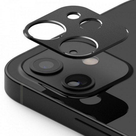 Folie iPhone 12 Mini, Camera Styling, Ringke - Negru