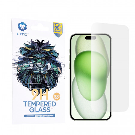 Folie iPhone 15 Plus din sticla 2.5D Classic LITO - Clear