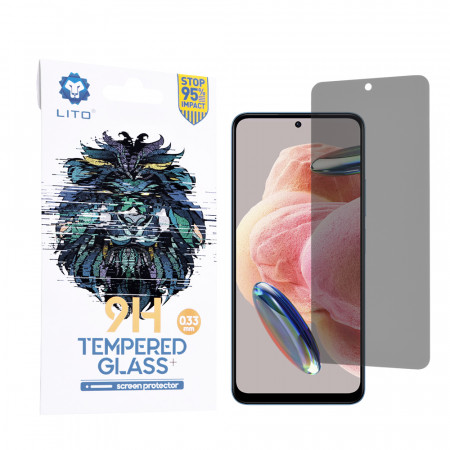 Folie Xiaomi Redmi Note 12 4G / 12 5G / Poco X5 din sticla securizata, LITO - Privacy