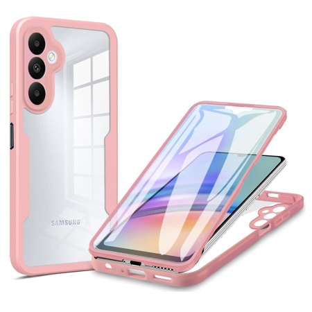 Husa + Folie pentru Samsung Galaxy A05s, SKYDDAR INNOVATION, [Pachet 360°] ColorVerse, set cu sticker, Roz