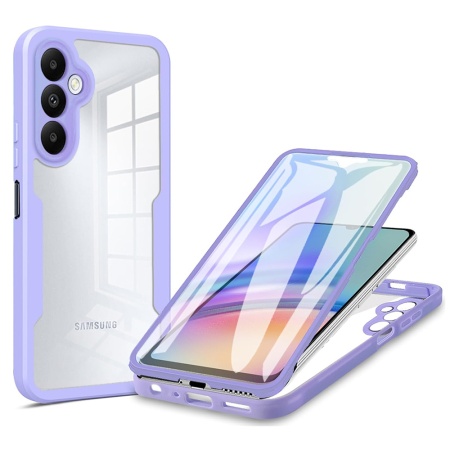 Husa + Folie pentru Samsung Galaxy A15 4G / Galaxy A15 5G, SKYDDAR INNOVATION, [Pachet 360°] ColorVerse, set cu sticker, Mov