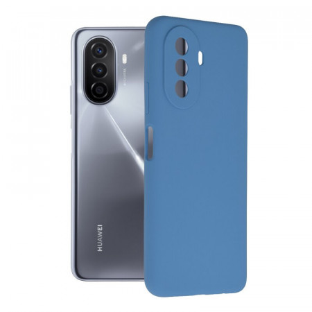 Husa Huawei Nova Y70 din silicon moale, Techsuit Soft Edge - Denim Blue