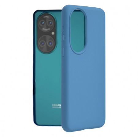 Husa Huawei P50 din silicon moale, Techsuit Soft Edge - Denim Blue