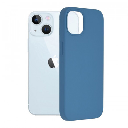 Husa iPhone 13 din silicon moale, Techsuit Soft Edge - Denim Blue