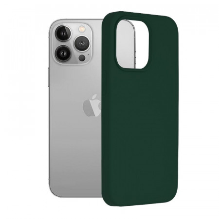Husa iPhone 13 Pro din silicon moale, Techsuit Soft Edge - Dark Green