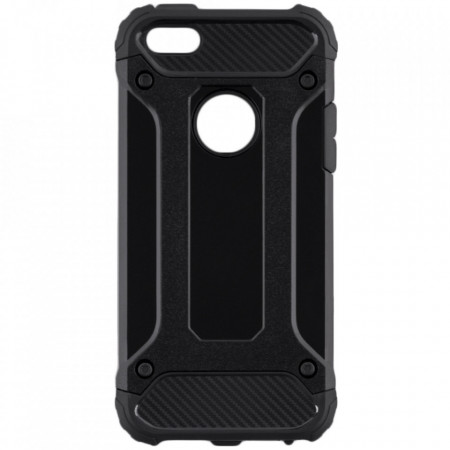 Husa iPhone 5 / 5s / SE din plastic dur, Techsuit Hybrid Armor - Negru