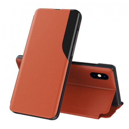 Husa iPhone XS Max tip carte, Techsuit eFold - Portocaliu