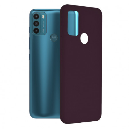 Husa Motorola Moto G50 din silicon moale, Techsuit Soft Edge - Plum Violet
