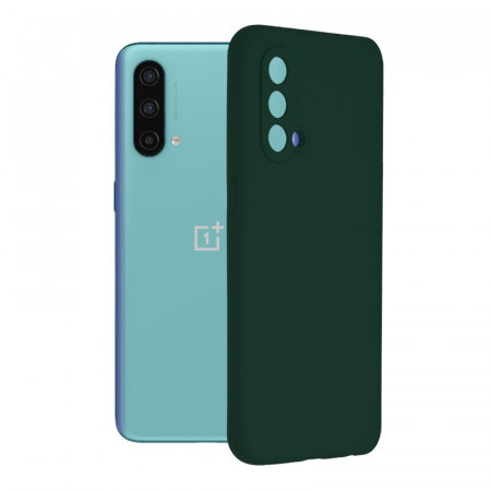 Husa Oneplus Nord CE 5G din silicon moale, Techsuit Soft Edge - Dark Green