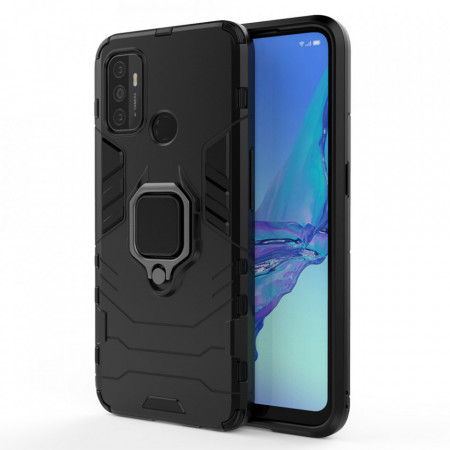 Husa OPPO A53 cu inel, Techsuit Silicone Shield - Negru