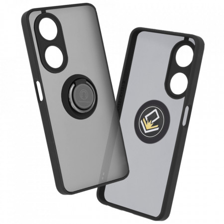 Husă Oppo A98 5G SKYDDAR Glinth+ cu Inel Rotativ 360°, Compatibilitate Magnetică, Absorbție Șocuri, Design Subțire și Elegant - Negru
