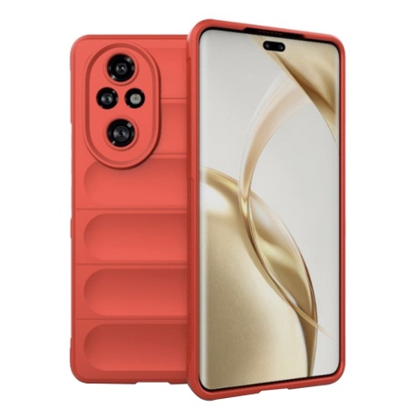 Husa pentru Honor 200 Pro, SKYDDAR INNOVATION, Magic Shield, din Silicon Mat, set cu sticker, Rosu