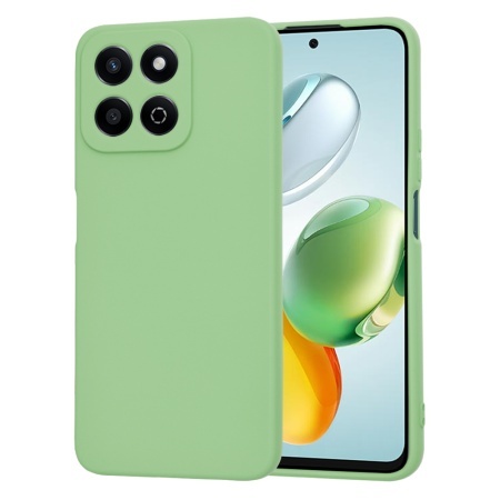 Husa pentru Honor 200 Smart / X7c, SKYDDAR INNOVATION, din Silicon Catifelat, SoftElegance, set cu sticker, Verde deschis