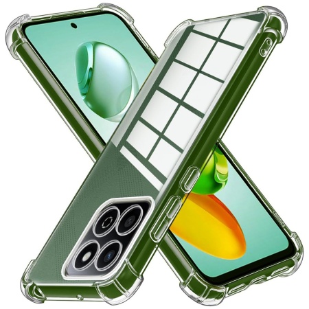 Husa pentru Honor 200 Smart / X7c , SKYDDAR INNOVATION, Shockproof Clear din Silicon Slim, Transparenta, set cu sticker
