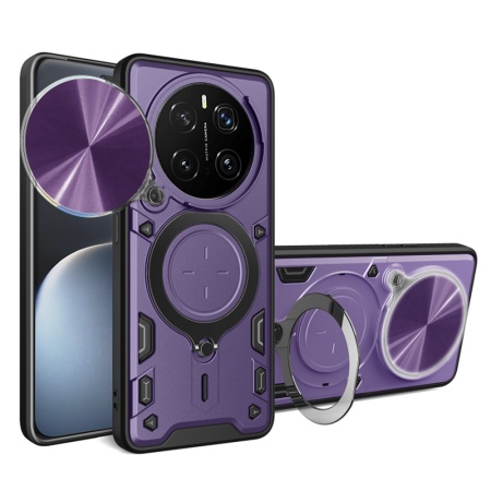 Husa pentru Honor Magic7 Pro, SKYDDAR INNOVATION, CamGuard Pro, Inel Magnetic, Protectie Camera, set cu sticker, Mov