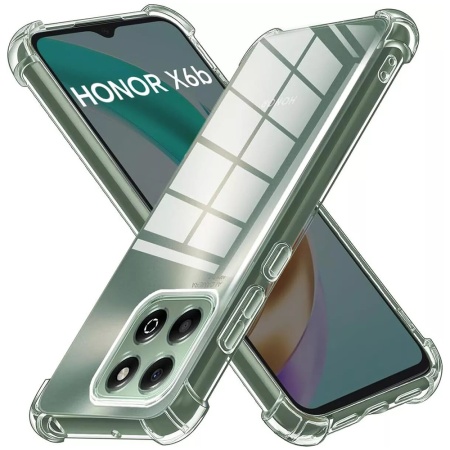 Husa pentru Honor X6b , SKYDDAR INNOVATION, Shockproof Clear din Silicon Slim, Transparenta, set cu sticker